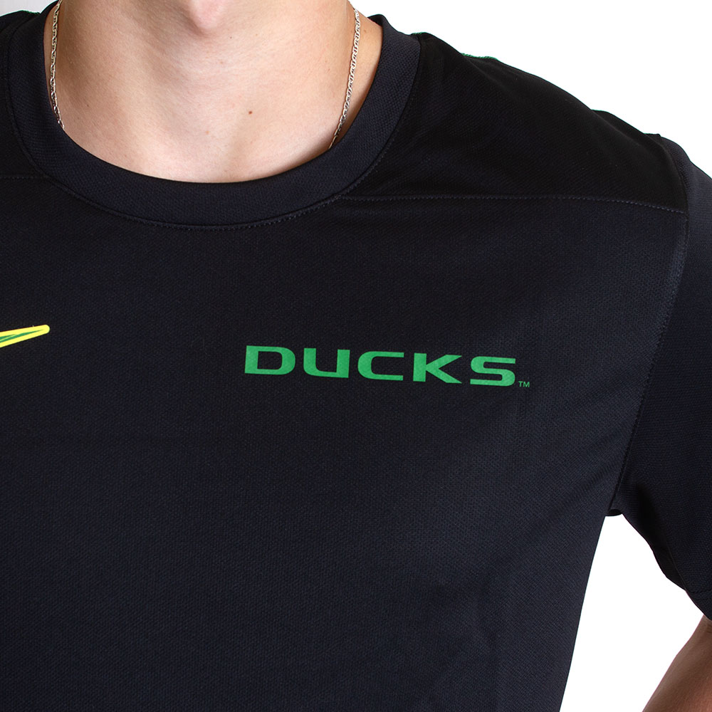 Ducks, Nike, Black, Crew Neck, Performance/Dri-FIT, Men, Football, Coaches, T-Shirt, 793384